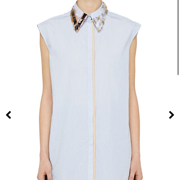 N21 Safety Pin Embelished Shirt Size 44 Made in Italy - Picture 1 of 4